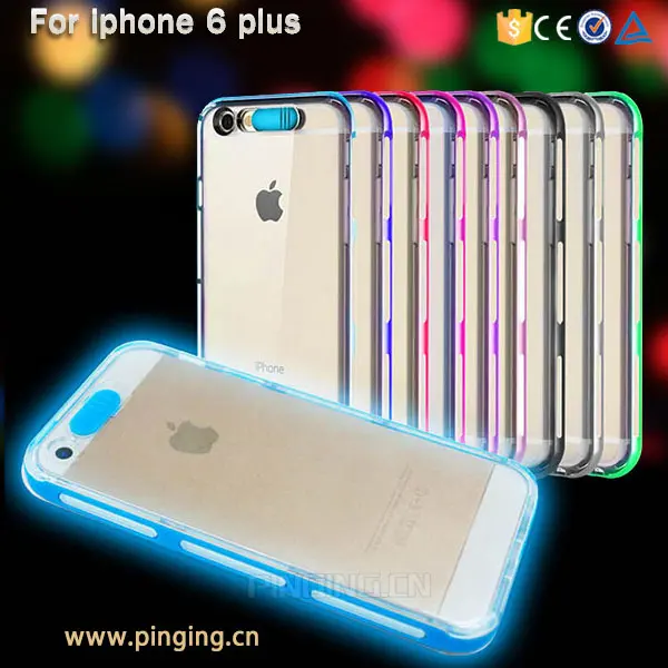 Cell phone calling flashing case for iphone 6plus 6s plus led light flashing case