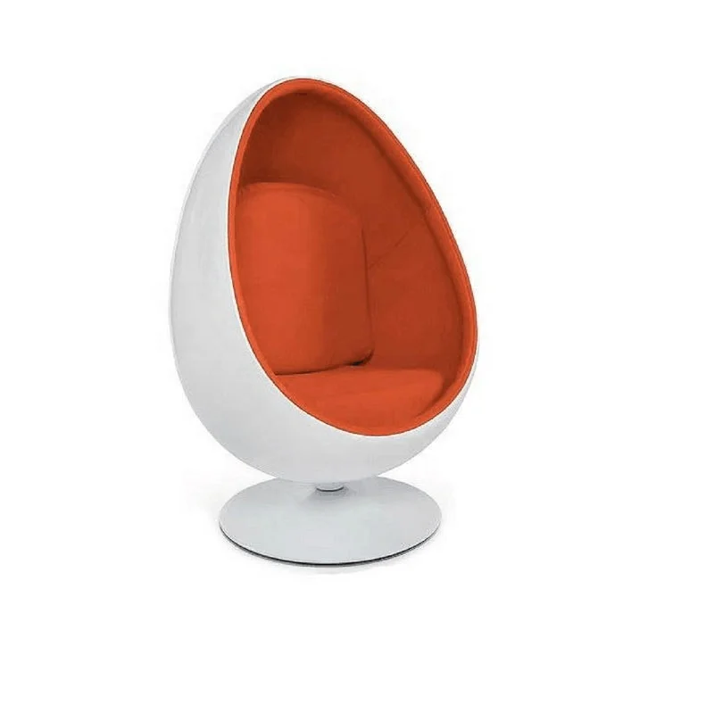 Swivel Wool Fabric Oval Shape Egg Pod Lounge Chair for bedroom