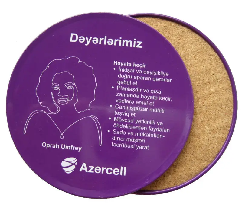 Personalized coffee style tin coaster