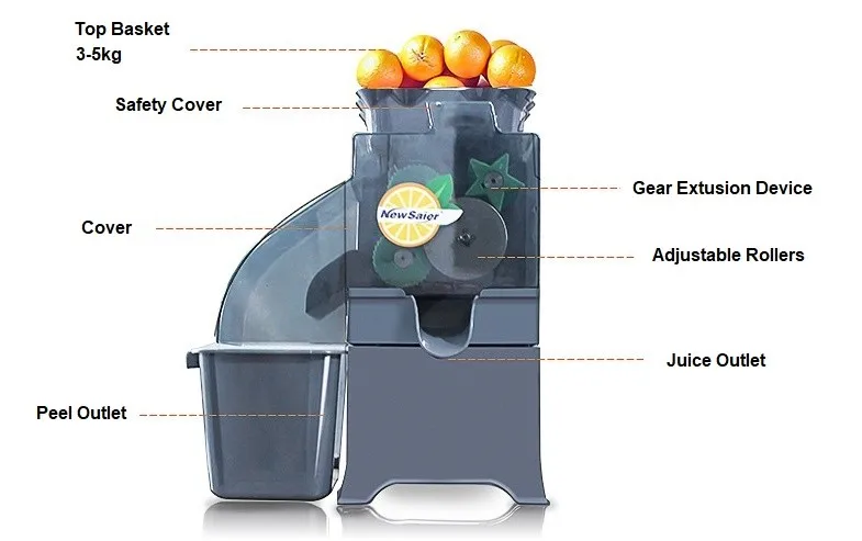 2000C-1 цитрусовый сок extractor машины Автоматическая подача апельсинового сока лимонный сок делая машину