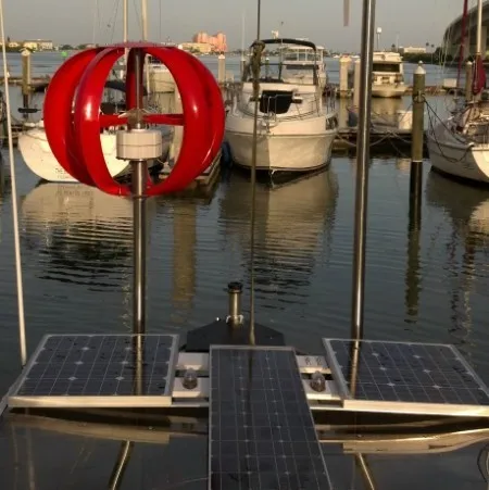 
50w to 500w Red Lantern Vertical Wind Turbine Generator For Street Light System . 