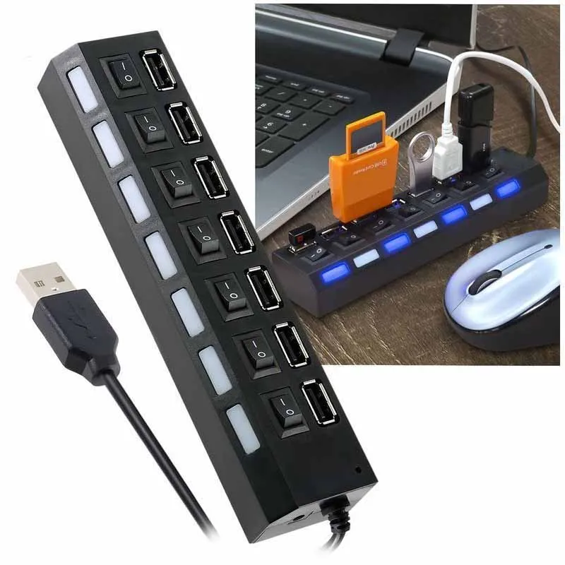 Usb hub 2 0 7 портами usb для surface pro адаптер зарядки и переноса данный