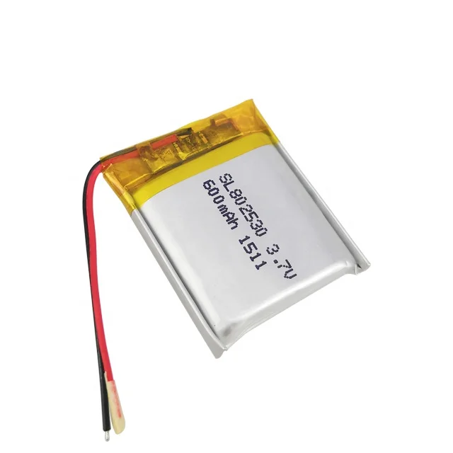 High quality 600mAh 3.7v Lipo battery rechargeable battery 802530 lithium battery with wires