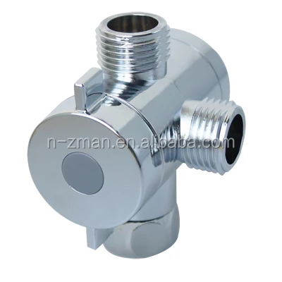 Chrome ABS Diverter,Plastic Shower Adapter,3-way Shower Diverter