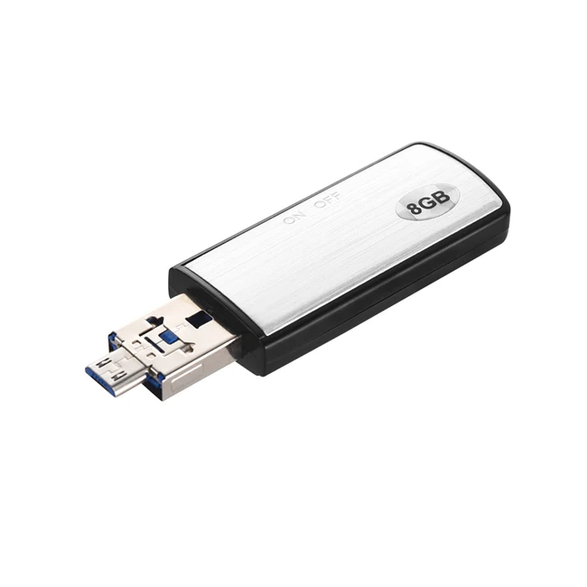 Voice Recorder Mini Voice Recorder OTG with 8GB USB Flash Drive/90 Hours Recording Capacity Small Audio Dictaphone