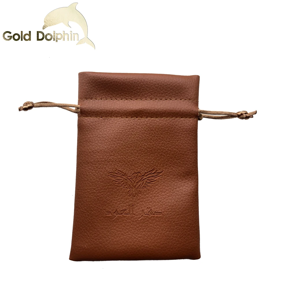 PU leather jewelry bag pouch with drawstring