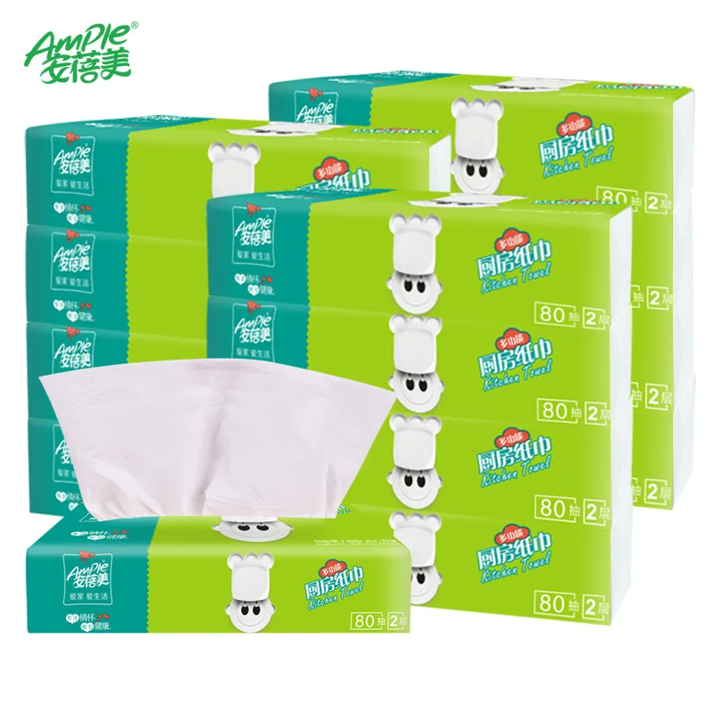 Прямая продажа с фабрики оптом для кухнных бумажных полотенец 2Ply одноразовые мягкие чистящие салфетки полотенце