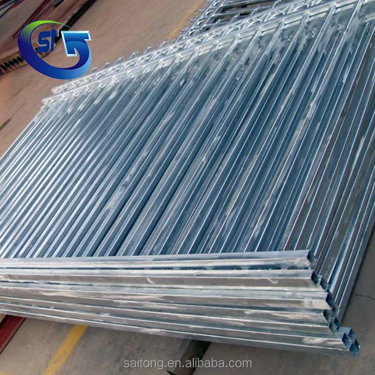 Decorative High Security Spearhead Top Galvanized Fence Panel