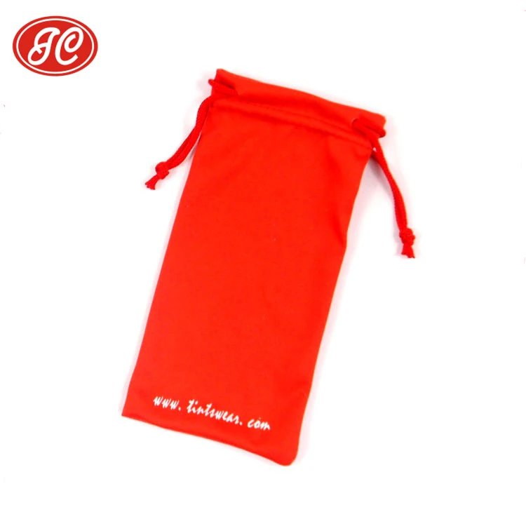 
Microfiber mobile phone drawstring bags small phone pouches 