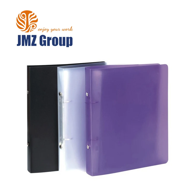 semitransparent PP 4 ring binder, small plastic ring binder