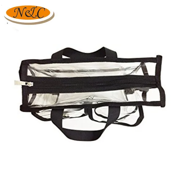 Avon Audit factory clear pvc cosmetic bag with removable and adjustable shoulder strap,clear makeup bag