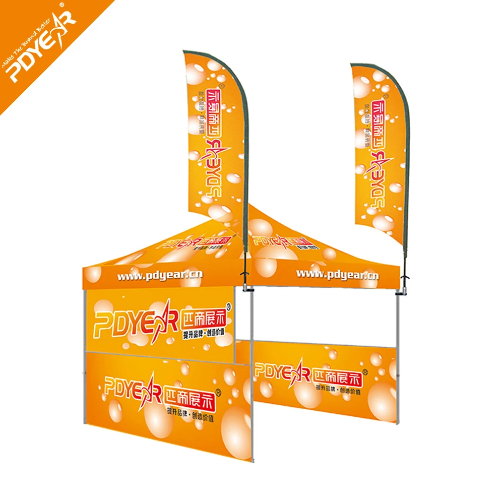 Outdoor Advertising Custom Logo 3x3 Aluminium Folding Awning Marquee Gazebo Trade Show Pop Up Customized Canopy Tent
