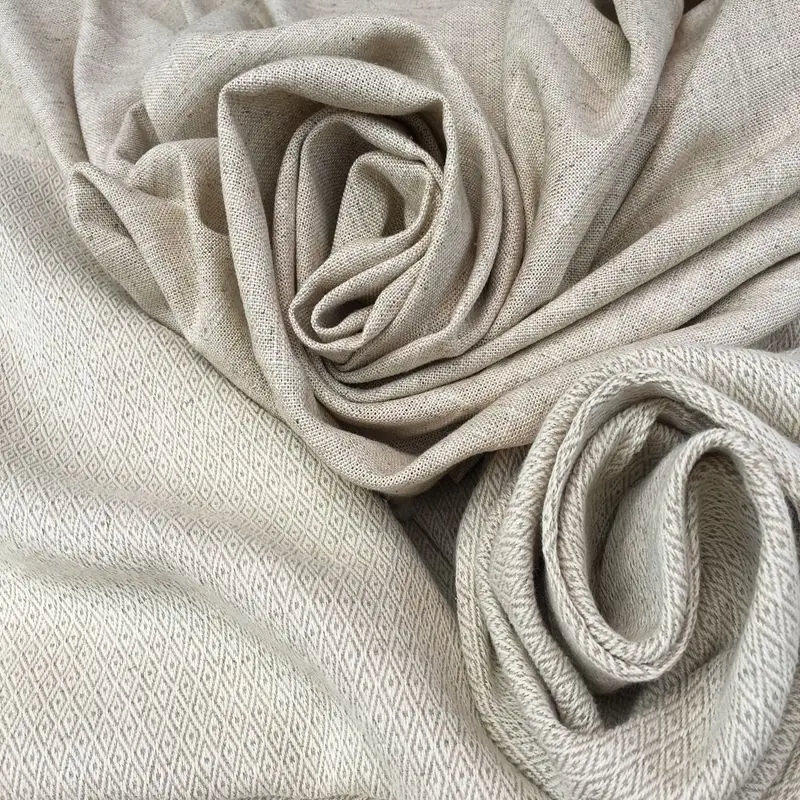 
150CMx100CM Contemporary Heavy Linen Cotton Fabric Natural Woven Upholstery DIY Eco-friendly Sofa Cover Fabric Width 145 cm Sell 
