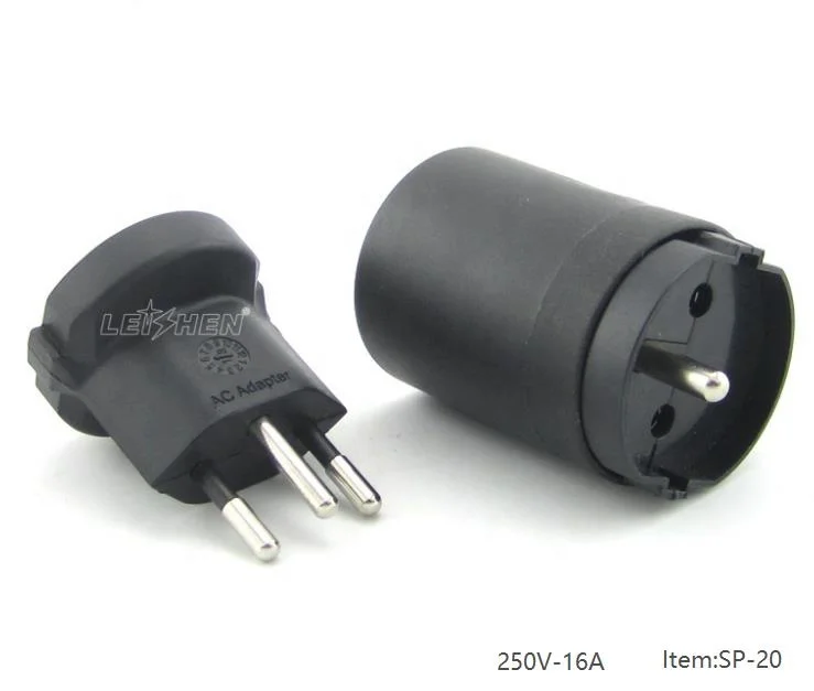 Штепсельная Вилка LEISHEN для Франции Германии швейцарского адаптера переменного тока дорожный адаптер