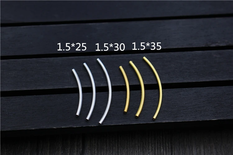 925 Sterling Silver DIY Bracelets Tube Hollow Bend Elbow Pipe Beads Bracelet Accessories