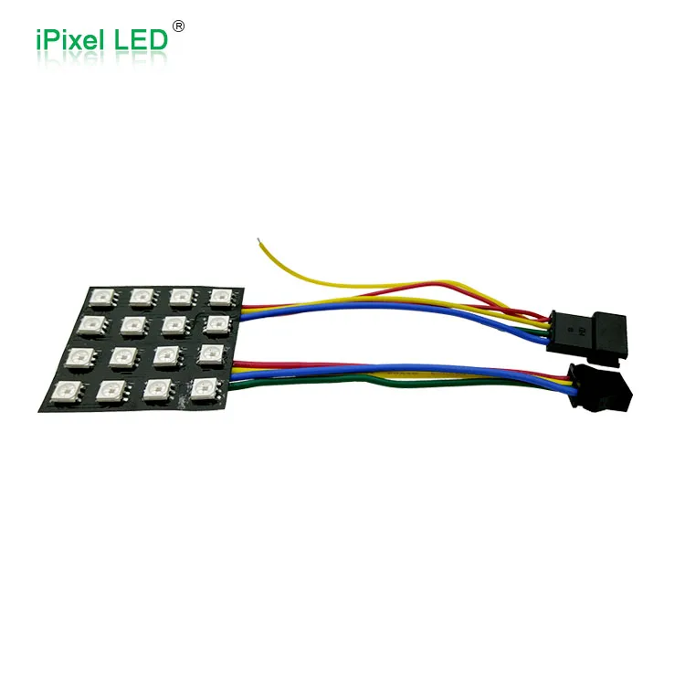 4x4 rgb led matrix IC chip apa102 16 leds flexible led screen