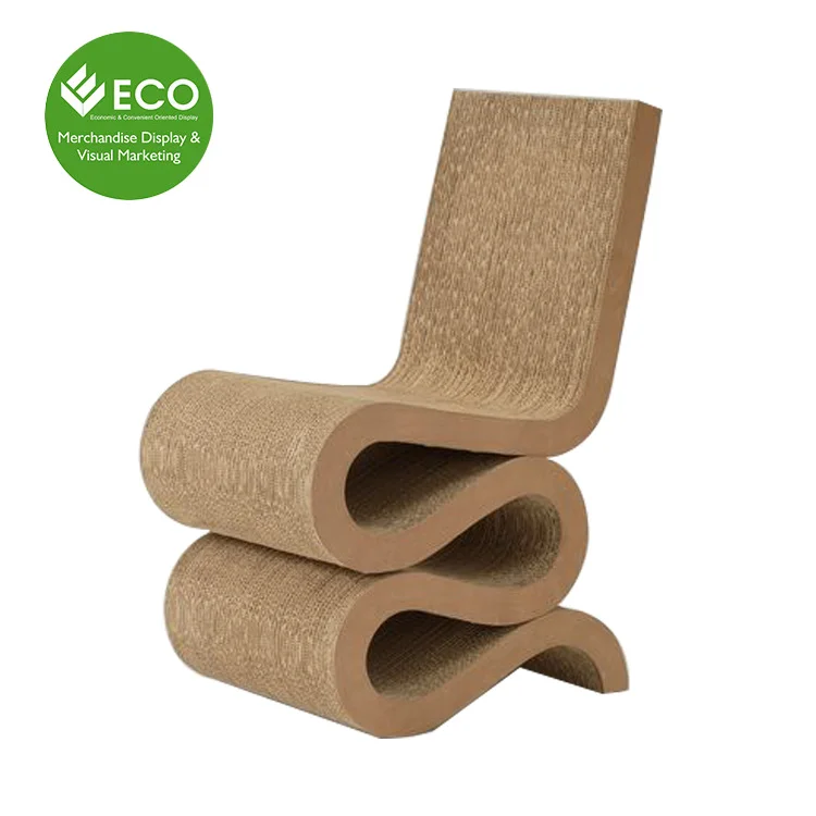 New Design Flexible Corrugated Cardboard Chairs Cardboard Furniture
