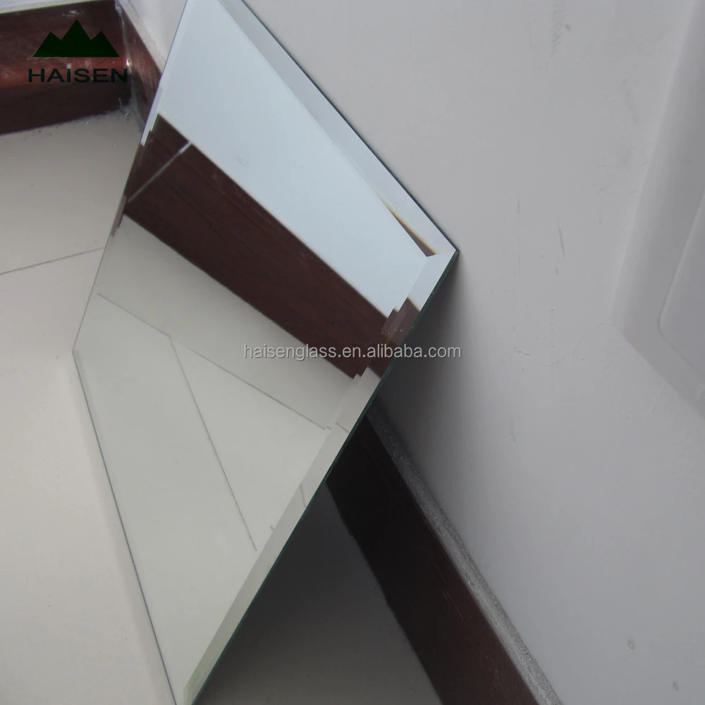 Frameless decorative glass beveled mirror without frame
