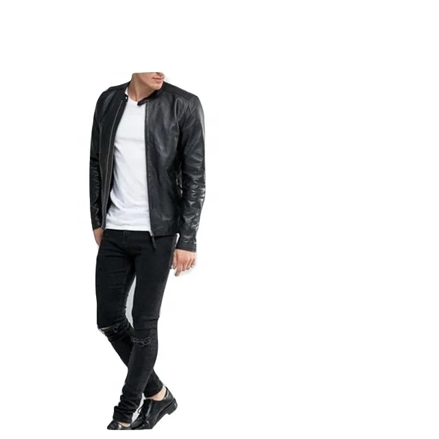 High Quality Chinese Wholesale Classic Black Pure Leather Jackets For Men Leather Jackets For Men