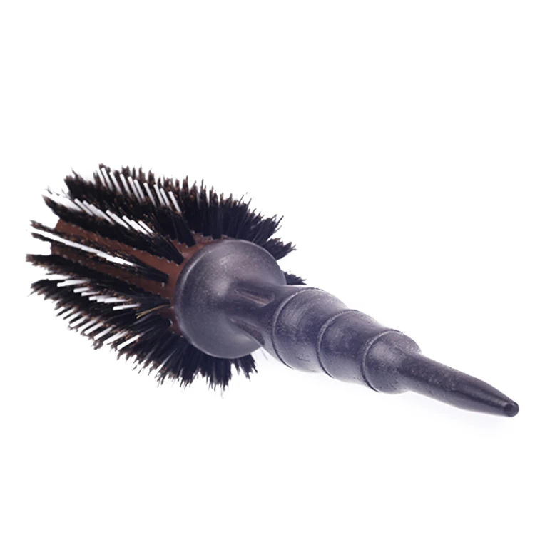 EUREKA A28025-55PA-B Professional Aluminum Tube Hair Brush Salon Round Hair Brush With Boar Bristle And Nylon Pins