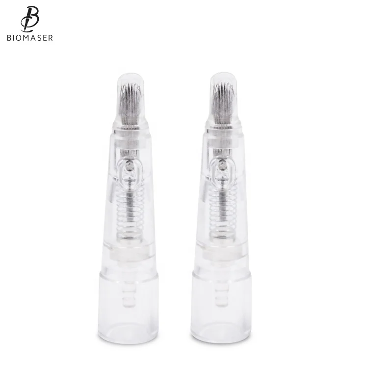 Free Shipping Hot BIOMASER 11U/15UG Permanent Makeup Machine Tattoo Needles Eyebrow Lips Cartridge Needles For Fast Lip Shading