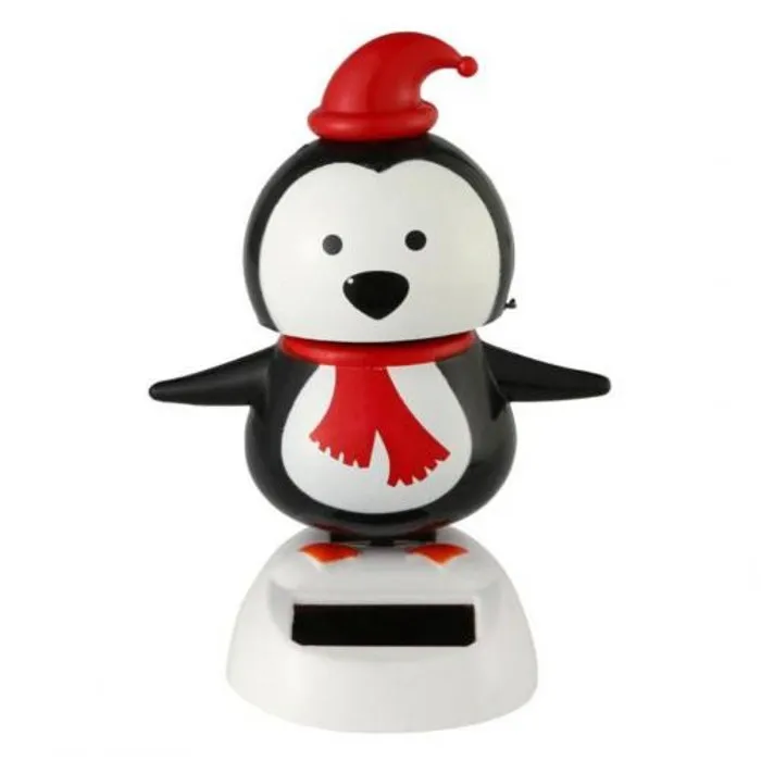 Solar Powered Dancing Christmas Swinging Animated Bobble Dancer Toy Car Decor