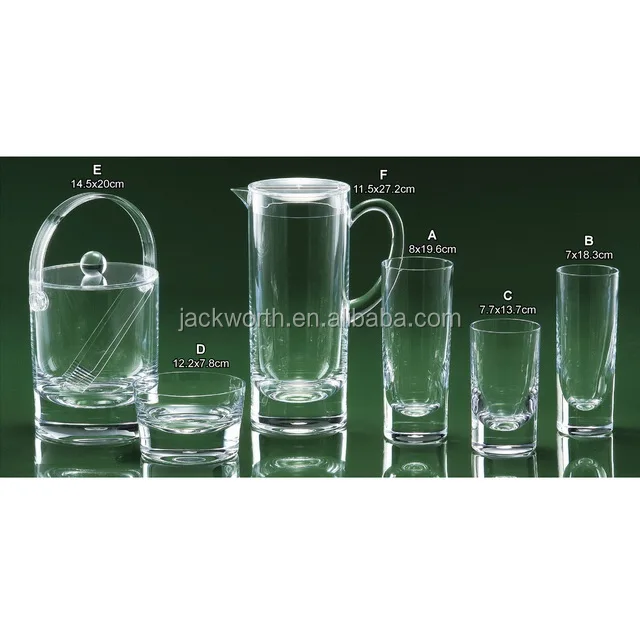 Acrylic Bubble Bottom Pitcher Set