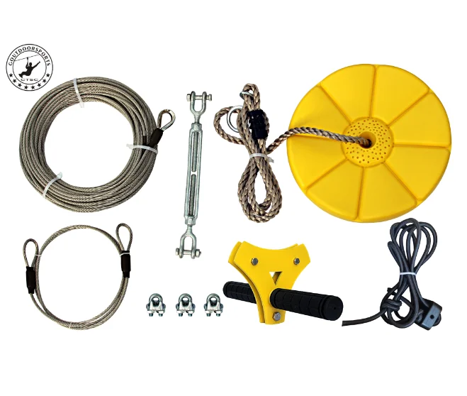 
CTSC 95 дюймов Летающий математический Zipline с тормозом и сиденьем, самый крутой подарок для ваших детей, чтобы доставить вам удовольствие на открытом воздухе и много развлечений 