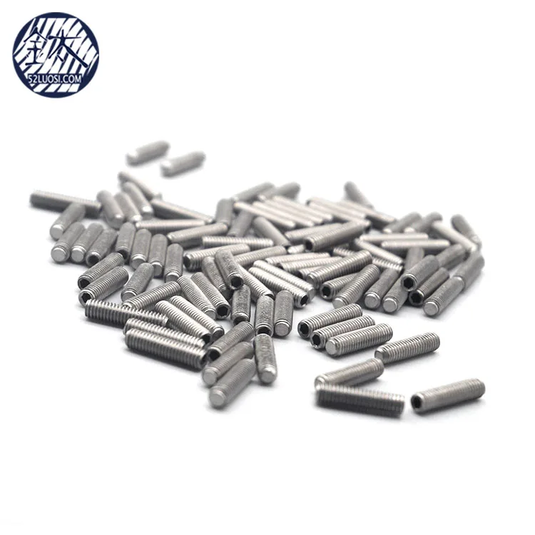 M5 Titanium Hex Socket Set Screws With Flat Point DIN913