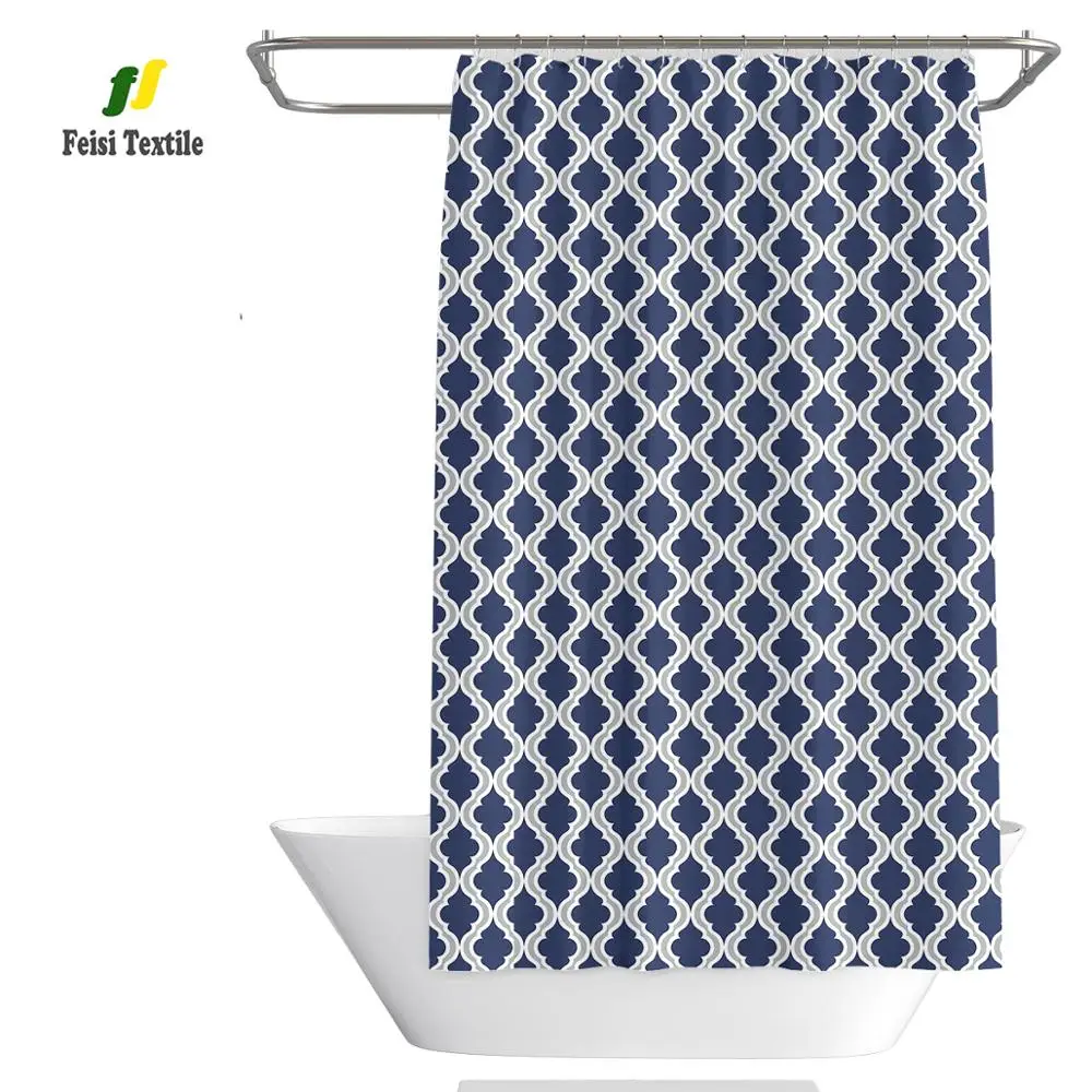 Занавеска для душа с геометрическим рисунком на заказ