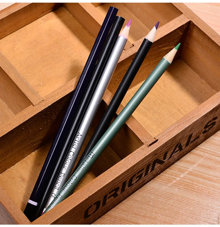 
60 colors art painting watercolor pencil leads natural wooden colored pencil set 