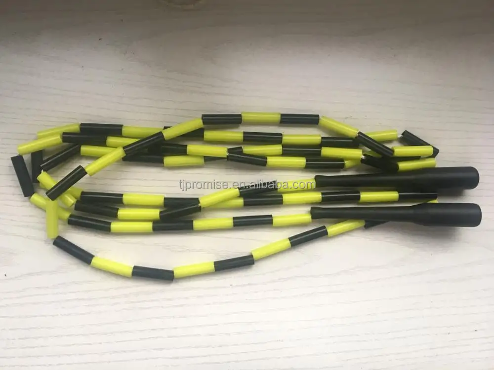 7ft Fitness Cheap Plastic Dutch Bamboo Knot Beaded Segmentation Jump Skipping Rope with Customized Logo
