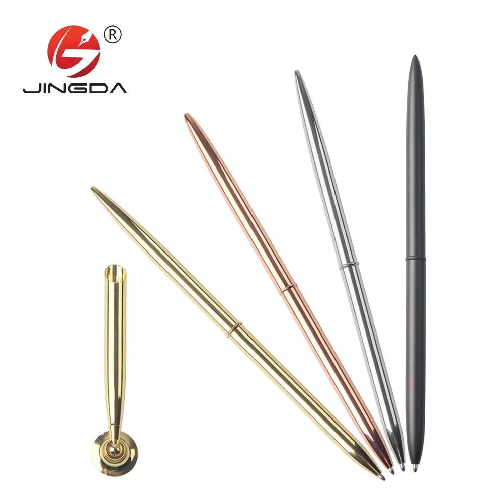 Rose Gold Custom Logo Desk Cap Pen for Hotel