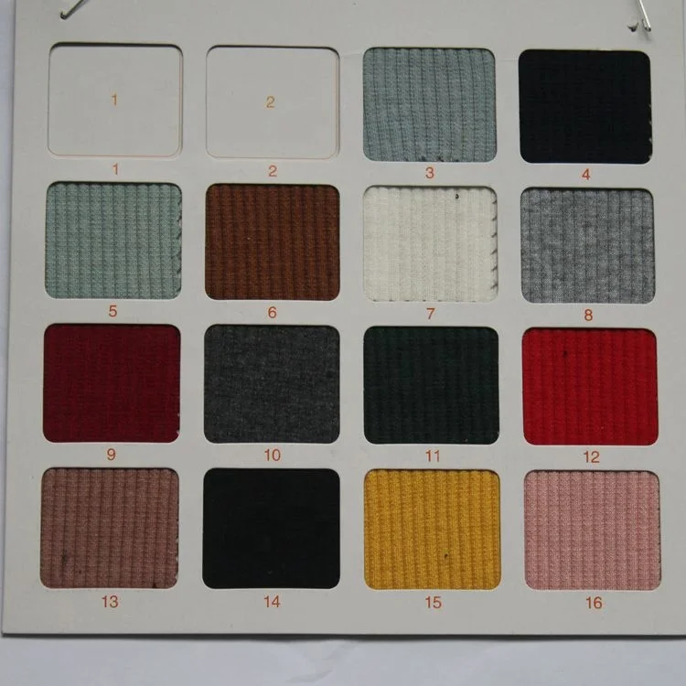 
comfortable hot sale polyester elastic 5x1 rib knitted fabric 