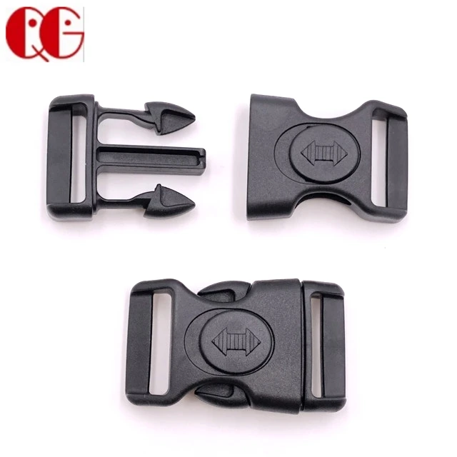 Custom Logo Adjustable Side Quick Release Plastic Lock Buckles I inch 20mm for Backpack Luggage Bags Accessories