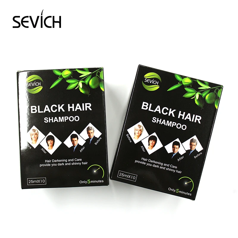 Beauty salon product hair color natural instant black hair shampoo For Grey Hair