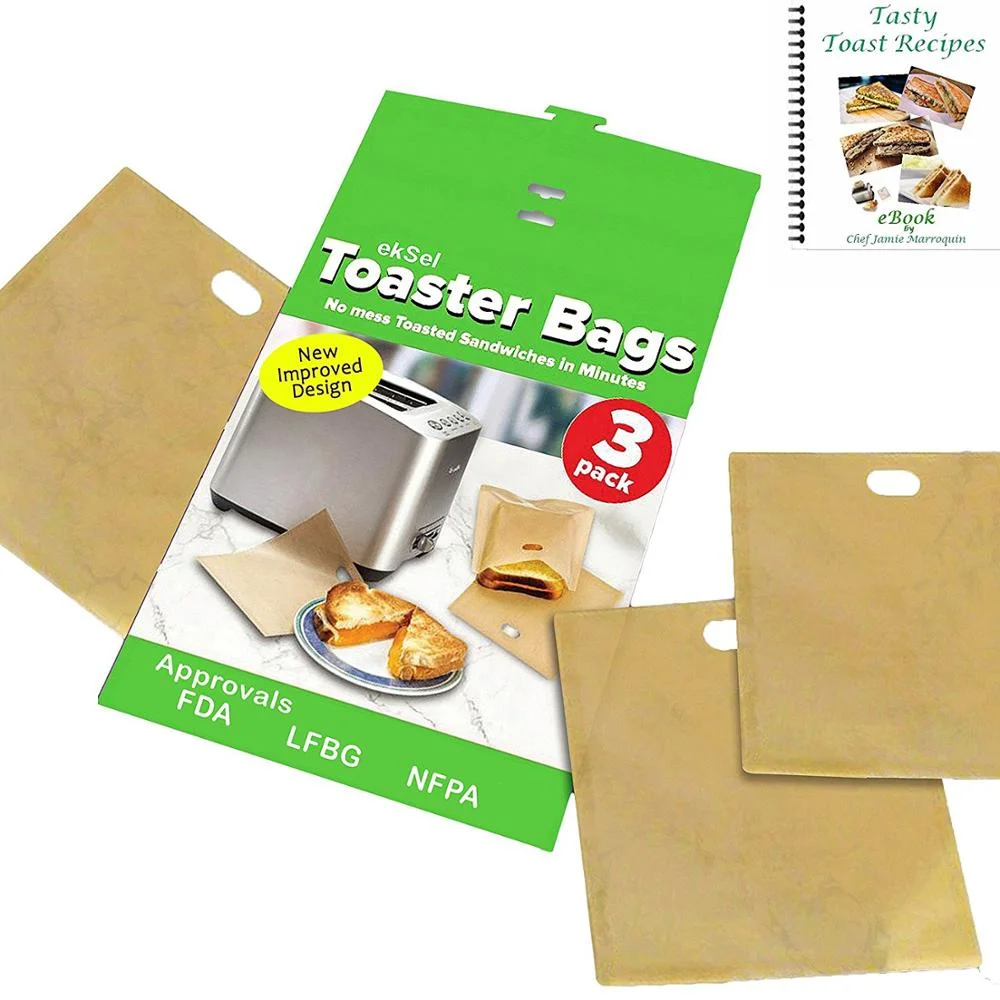 Heat Resistant Non Stick Toaster Bags Bread Toast Pockets Reusable Toaster Sandwich Bag