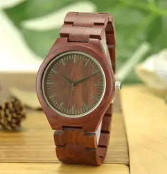 Mens Luxury Watches Man Customised Logo Wooden Women Wristwatch Solid Wood Bamboo Quartz Ladies Wrist Watch Young Hot Wholesale