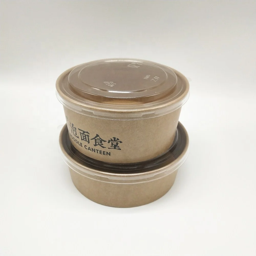 Eco-Friendly Disposable Take Away Kraft Paper Salad Bowl