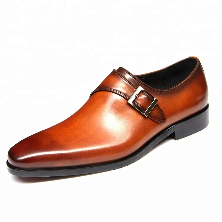 OEM official formal Oxfords nice good genuine dress shoes with monk strap business shoes men