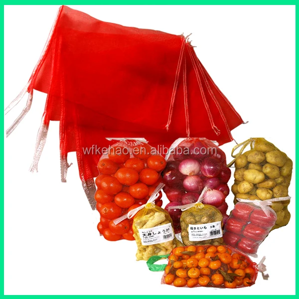 High quality circular mesh bag for nuts packing net sack plastic mesh bag biodegradable mesh vegetable bags