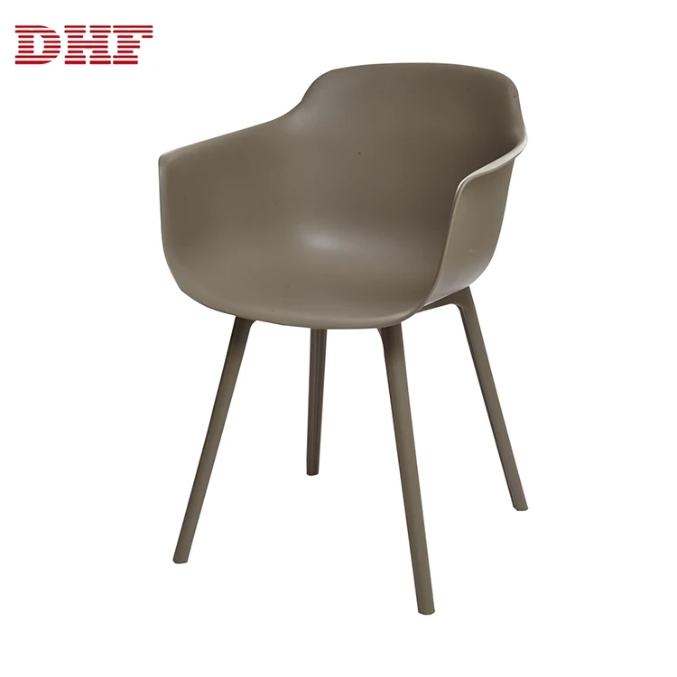Modern PP Comfortable Plastic Deep Color Fashion Leisure Dining Chair