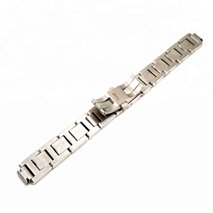 
Hot sale sliver mid gold wrist removable stainless steel watch strap with butterfly buckle strap for cartier watch 