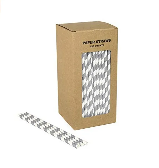 Customized package for paper straws biodegradable paper straws with box white biodegradable straws box