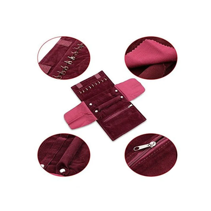 Бархатная Подарочная сумка для ювелирных изделий, дорожная упаковочная сумка-Органайзер