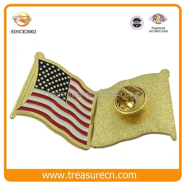 Custom Heart Flag Metal Enamel Cheap Lapel Pins