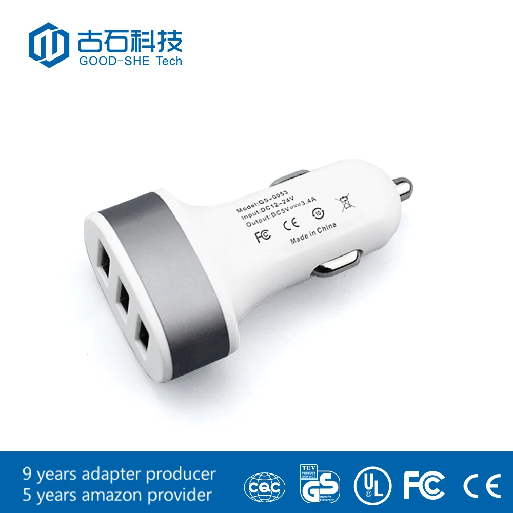 Aluminum alloy shell material usb car adapter