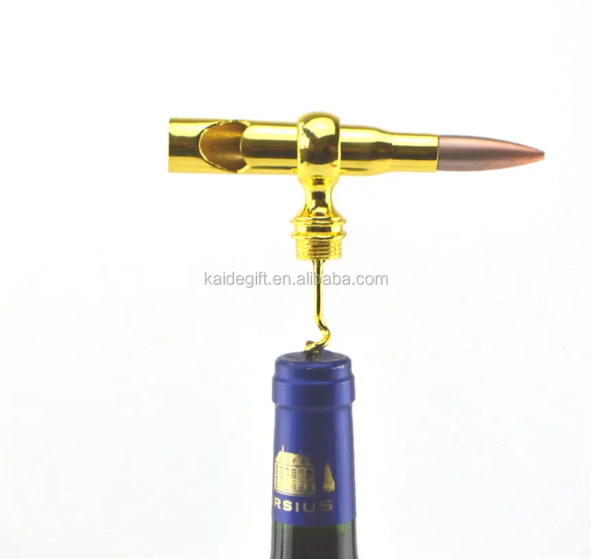 zinc 50 Caliber Corkscrew & bullet Bottle Opener wine opener gift set