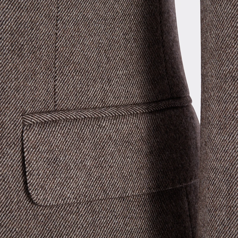 Bespoke Tailoring Men BrownTailored Slim Fit Uniform Suits Mens