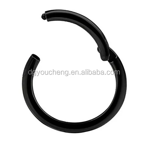 18g Hinged Segment Ring Septum Seamless Clicker Hoop Cartilage Nose Lip Ear Tragus Helix